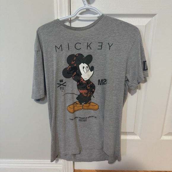 Gray Neff Mickey Mouse Graphic T-Shirt - Picture 1 of 3